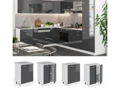 Hot Vicco Küchenunterschrank R-Line Hochglanz/Weiß 60 cm AP Anthrazit