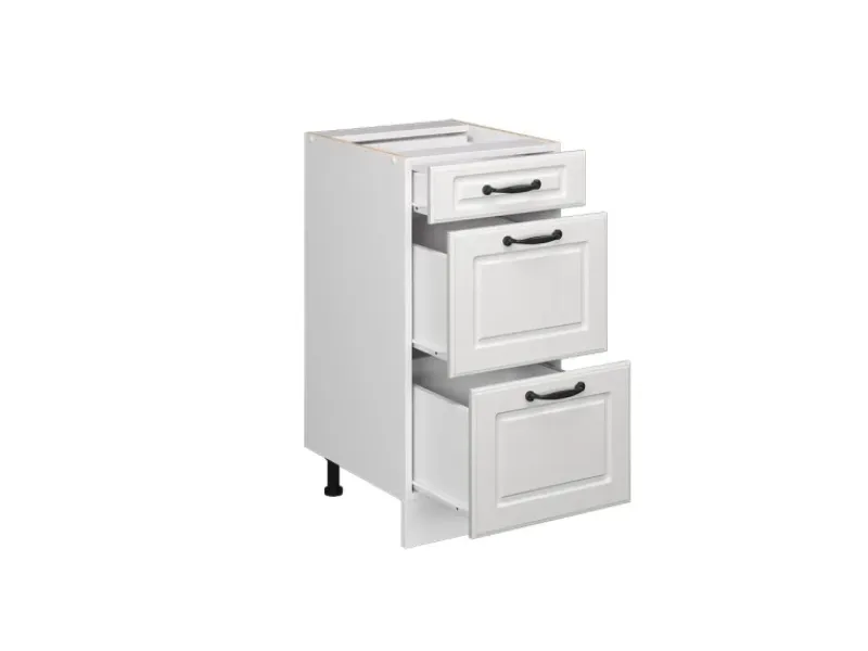 Online Vicco Küchenunterschrank R-Line Landhaus/ 40 cm mit Schubladen AP Eiche Weiß