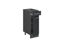 Hot Vicco Küchenunterschrank R-Line Schubladenschrank für die Küche Schwarz Beton 30 cm AP Anthrazit mit Anthrazit Korpus