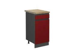 Best Vicco Küchenunterschrank R-Line Schubladenschrank für die Küche /Anthrazit 40 cm AP Eiche Rot