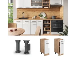 Sale Vicco Küchenunterschrank R-Line Hochglanz/Goldkraft Eiche 30 cm AP Eiche Weiß
