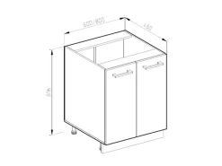 Hot Vicco Küchenunterschrank R-Line Landhaus/ 60 cm ohne Arbeitsplatte Weiß