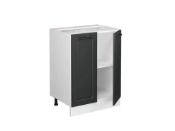Vicco Küchenunterschrank R-Line Anthrazit Landhaus/Weiß 60 cm AP Eiche< Küchenschränke