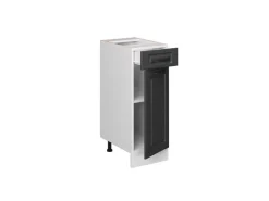 Outlet Vicco Küchenunterschrank R-Line Anthrazit Landhaus/Weiß 30 cm ohne Arbeitsplatte Anthrazitgrau