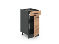 Küchenschränke<Vicco Küchenunterschrank R-Line Goldkraft /Anthrazit 40 cm ohne Arbeitsplatte