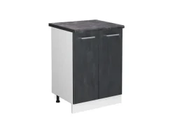 New Vicco Küchenunterschrank R-Line Schwarz Beton/Weiß 60 cm AP Anthrazit Beton Anthrazit