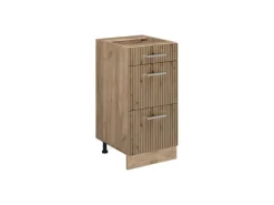 Vicco Küchenunterschrank R-Line Artisan-Eiche/Goldkraft Eiche 40 cm mit Schubladen ohne Arbeitsplatte< Einbauküchen
