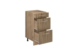Vicco Küchenunterschrank R-Line Artisan-Eiche/Goldkraft Eiche 40 cm mit Schubladen ohne Arbeitsplatte< Einbauküchen