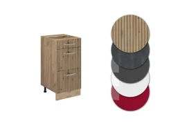 Vicco Küchenunterschrank R-Line Artisan-Eiche/Goldkraft Eiche 40 cm mit Schubladen ohne Arbeitsplatte< Einbauküchen