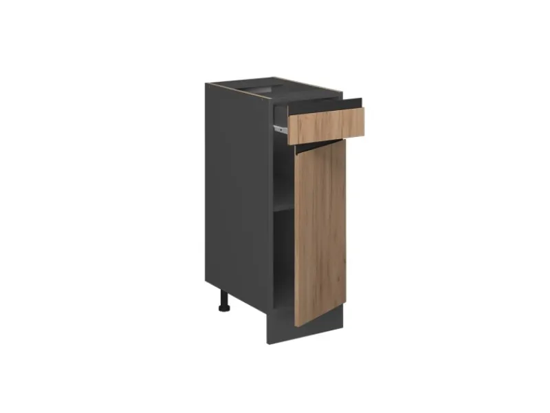 Vicco Küchenunterschrank R-Line Goldkraft /Anthrazit 30 cm J-Shape ohne Arbeitsplatte< Küchenschränke