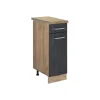 Kücheninseln<Vicco Küchenunterschrank R-Line Schubladenschrank für die Küche Schwarz Beton 30 cm AP Eiche mit Goldkraft Eiche Korpus