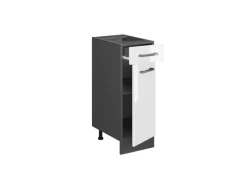 Best Vicco Küchenunterschrank R-Line Hochglanz/Anthrazit 30 cm AP Anthrazit Weiß