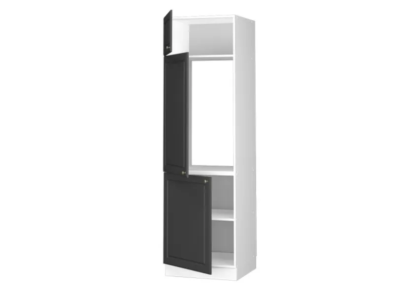 Outlet Vicco Kühlumbauschrank Fame-Line Hochschrank für die Küche -Gold/Weiß 60 cm Anthrazit