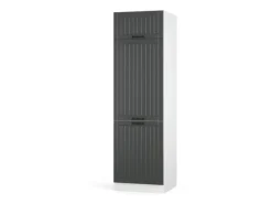 Vicco Kühlumbauschrank Fame-Line Hochschrank für die Küche Anthrazit/Weiß 60 cm Anthrazitgrau