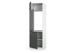Vicco Kühlumbauschrank Fame-Line Hochschrank für die Küche Anthrazit/Weiß 60 cm Anthrazitgrau