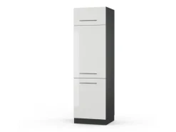 Kühlschränke|Küchenschränke<Vicco Kühlumbauschrank Fame-Line Hochschrank für die Küche Hochglanz/Anthrazit 60 cm
