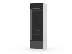 Vicco Kühlumbauschrank Fame-Line Hochschrank für die Küche Hochglanz/Weiß 60 cm< Kühlschränke