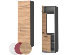 Vicco Kühlumbauschrank Fame-Line Hochschrank für die Küche Goldkraft /Anthrazit 60 cm< Kühlschränke|Küchenschränke