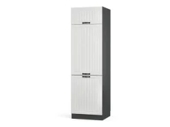 Discount Vicco Kühlumbauschrank Fame-Line Hochschrank für die Küche Landhaus/Anthrazit 60 cm Weiß