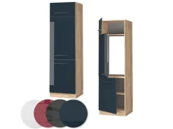 Vicco Kühlumbauschrank Fame-Line Hochglanz/Goldkraft Eiche 60 cm< Kühlschränke