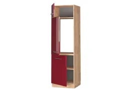 Kühlschränke<Vicco Kühlumbauschrank Fame-Line Bordeaux Hochglanz/Goldkraft Eiche 60 cm