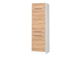 Kühlschränke<Vicco Kühlumbauschrank Fame-Line Hochschrank für die Küche Goldkraft /Weiß 60 cm