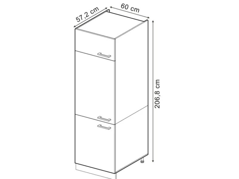 Gefrierschränke<Vicco Kühlumbauschrank R-Line Hochschrank für die Küche Artisan-Eiche/Weiß 60 cm