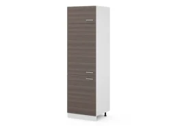 Vicco Kühlumbauschrank R-Line Hochschrank für die Küche Grau/Weiß 60 cm< Kühlschränke