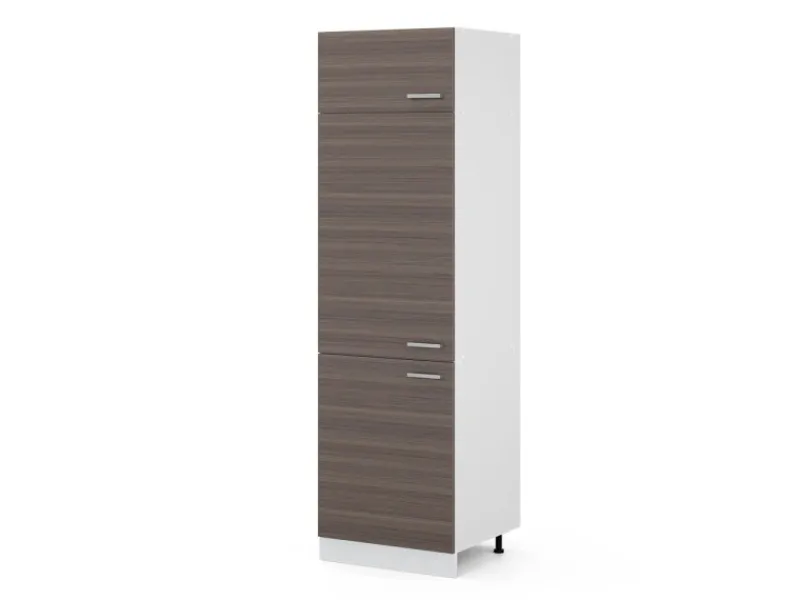 Vicco Kühlumbauschrank R-Line Hochschrank für die Küche Grau/Weiß 60 cm< Kühlschränke