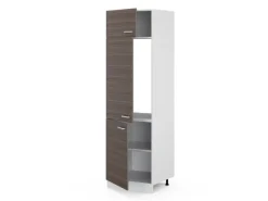 Vicco Kühlumbauschrank R-Line Hochschrank für die Küche Grau/Weiß 60 cm< Kühlschränke