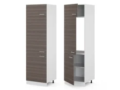 Vicco Kühlumbauschrank R-Line Hochschrank für die Küche Grau/Weiß 60 cm< Kühlschränke