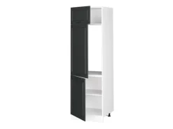 Kühlschränke<Vicco Kühlumbauschrank R-Line Hochschrank für die Küche Anthrazit Landhaus/Weiß 60 cm