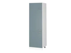 Küchenschränke<Vicco Kühlumbauschrank R-Line Hochschrank für die Küche Blau-Grau/Weiß 60 cm