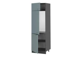 Sale Vicco Kühlumbauschrank R-Line Hochschrank für die Küche Blau-Grau/Anthrazit 60 cm Blaugrau