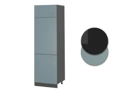 Sale Vicco Kühlumbauschrank R-Line Hochschrank für die Küche Blau-Grau/Anthrazit 60 cm Blaugrau
