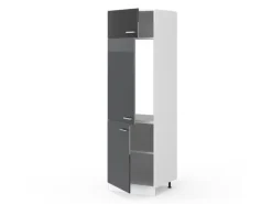 Online Vicco Kühlumbauschrank R-Line Hochschrank für die Küche Hochglanz/Weiß 60 cm Anthrazit