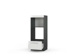 Küchenregale|Küchenschränke<Vicco Mikrowellenschrank Fame-Line Hochglanz/Anthrazit 60 cm Offen