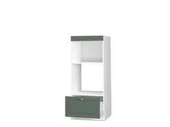 Vicco Mikrowellenschrank Fame-Line Grün-Gold Landhaus/Weiß 60 cm Offen< Küchenregale