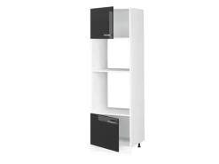 Vicco Mikrowellenschrank R-Line Küchenregal für die Mikrowelle Schwarz Hochglanz/Weiß 60 cm< Küchenregale