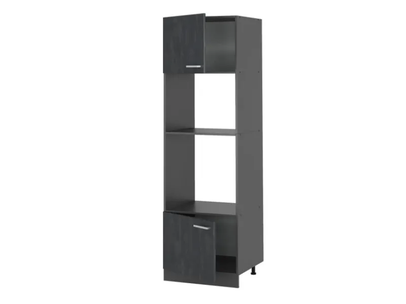 Clearance Vicco Mikrowellenschrank R-Line Küchenregal für die Mikrowelle Schwarz Beton/Anthrazit 60 cm Beton Anthrazit