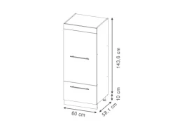 Gefrierschränke|Kühlschränke<Vicco Mikrowellenschrank Fame-Line Hochglanz/Goldkraft Eiche 60 cm