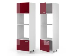 Küchenregale<Vicco Mikrowellenschrank R-Line Küchenregal für die Mikrowelle Bordeaux Hochglanz/Weiß 60 cm