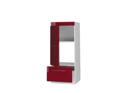 Outlet Vicco Mikrowellenschrank Fame-Line Küchenregal für die Mikrowelle Bordeaux Hochglanz/Weiß 60 cm Bordeaux-Glanz