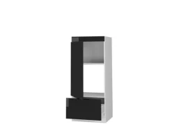 Küchenschränke<Vicco Mikrowellenschrank Fame-Line Schwarz Eiche Hochglanz 60 cm