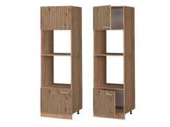 Vicco Mikrowellenschrank R-Line Küchenregal für die Mikrowelle Artisan-Eiche/Goldkraft Eiche 60 cm< Küchenregale
