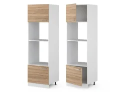 Vicco Mikrowellenschrank R-Line Küchenregal für die Mikrowelle Sonoma/Weiß 60 cm< Küchenregale
