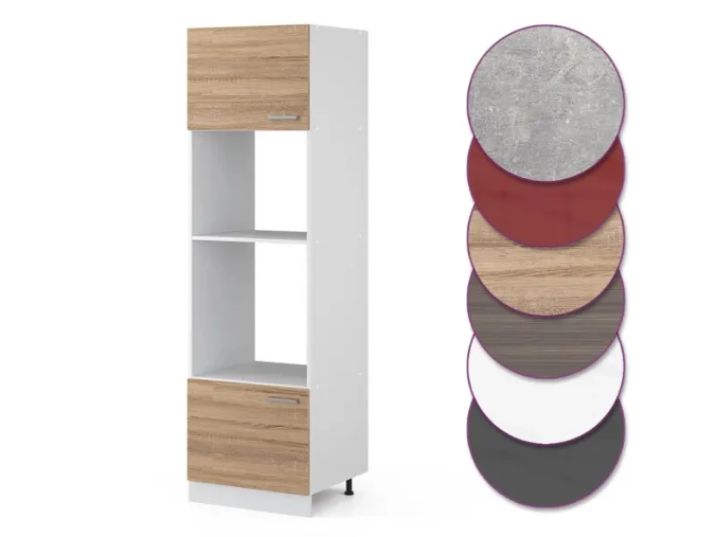 Vicco Mikrowellenschrank R-Line Küchenregal für die Mikrowelle Sonoma/Weiß 60 cm< Küchenregale