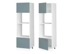 Küchenregale|Küchenschränke<Vicco Mikrowellenschrank R-Line Küchenregal für die Mikrowelle Blau-Grau/Weiß 60 cm
