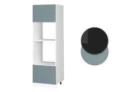 Küchenregale|Küchenschränke<Vicco Mikrowellenschrank R-Line Küchenregal für die Mikrowelle Blau-Grau/Weiß 60 cm