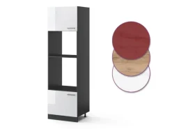 Küchenregale<Vicco Mikrowellenschrank R-Line Küchenregal für die Mikrowelle Hochglanz/Anthrazit 60 cm